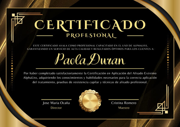 Certificación AlphaLiss En Linea